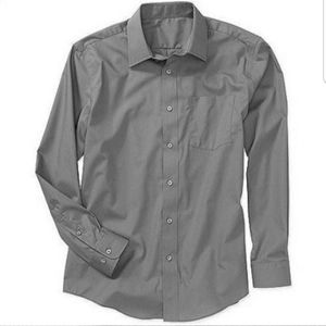 George Long-Sleeve Poplin dress Shirt gray sz XL